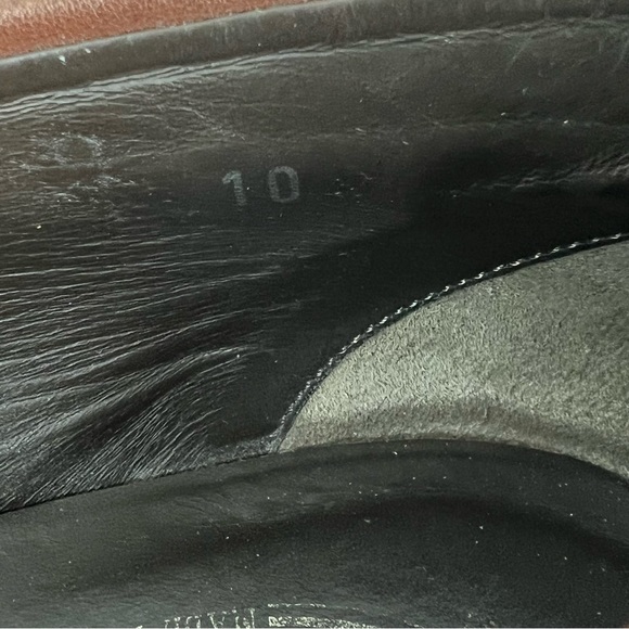 TOD’s Men Brown CrissCross Band Leather w Side Bars ClassIc Penny Loafer Sz 10 - Picture 10 of 15